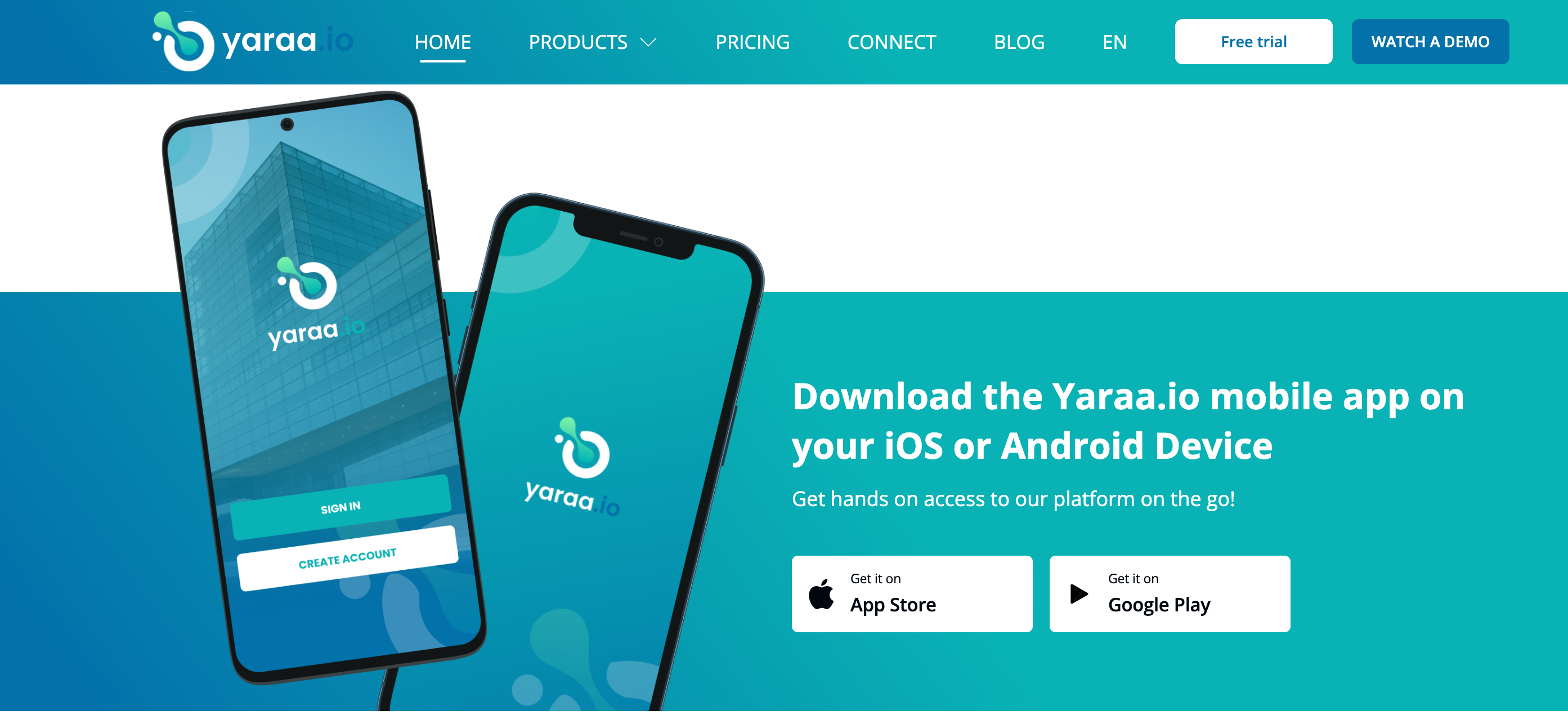yaraa mobile app section image